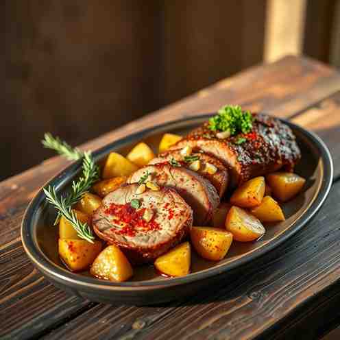 Galician Raxo with Crispy Potatoes Recipe